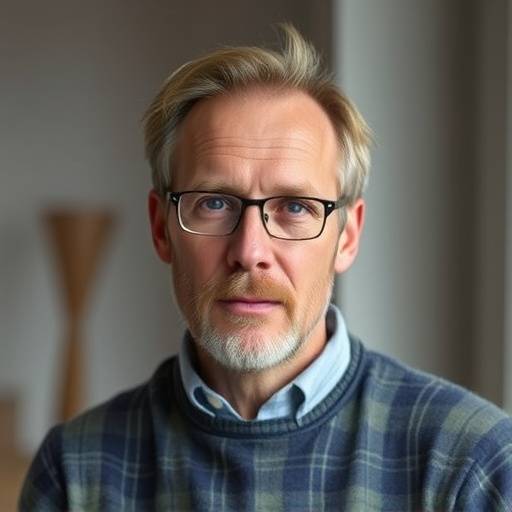 Portrettbilde av Lars Andersen, møbeldesigner i Nordiske Hjem.
